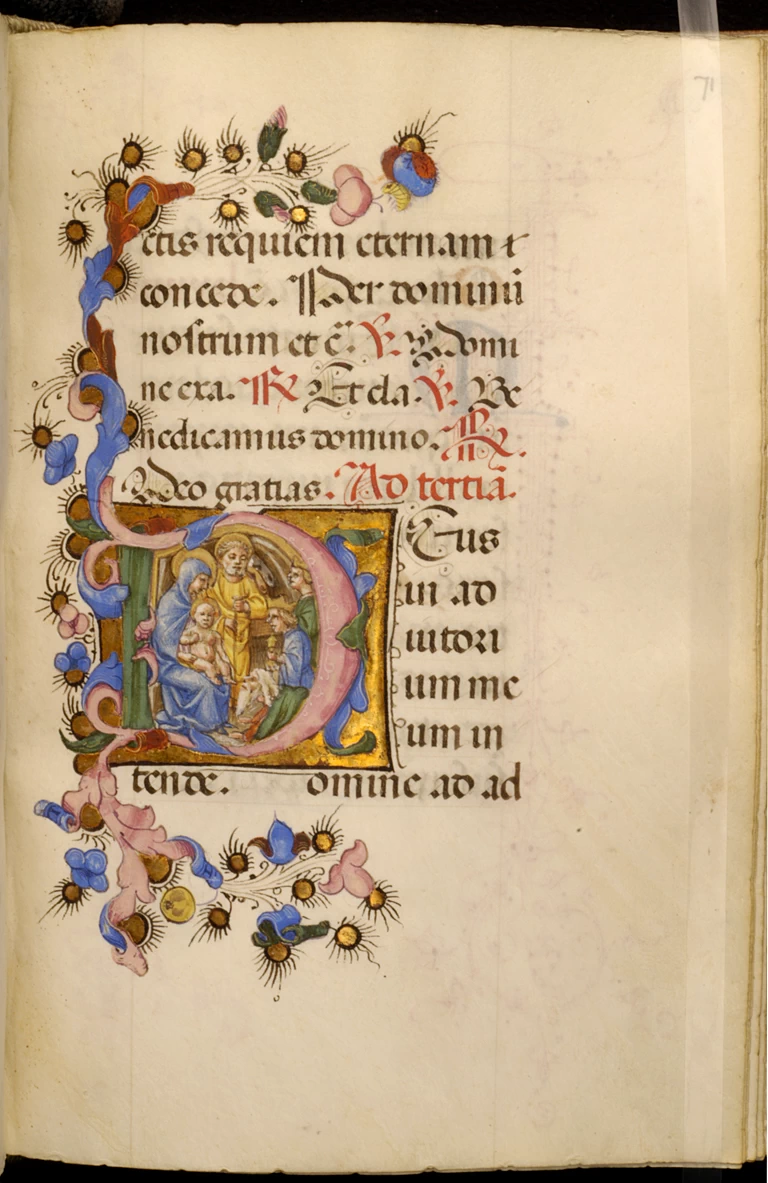 Foglio del Libro d'Ore di Adimari. Adorazione dei Magi - Walters Museum, Baltimora